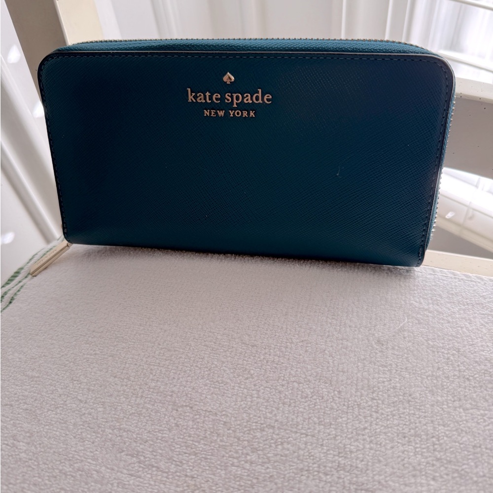 Kate Spade ♠️ Staci Large Continental Wallet, Niagara Blue